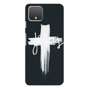 Чехол для Google Pixel 4 XL (AlphaPrint) - (Христианские) (Иисус)