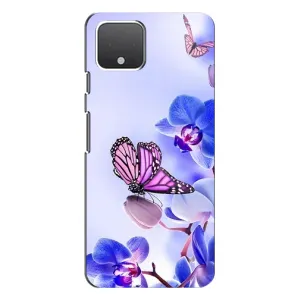 Чохли з квітами для Google Pixel 4 (VPrint) (Метелик на квітах)