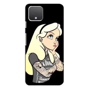 Чехол с печатью для Google Pixel 4 - (Мода) (AlphaPrint) (Девочка в тату)