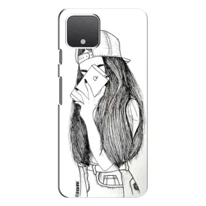 Чехол с печатью для Google Pixel 4 - (Мода) (AlphaPrint) (Фото девочки)