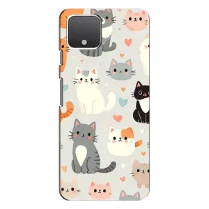 Чехол с рисунком кот на Google Pixel 4 (Коллаж котов)