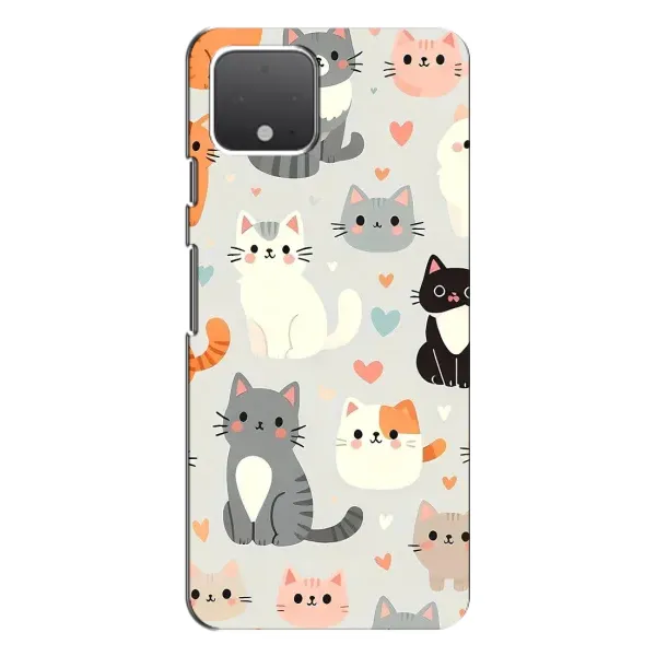 Чехол с принтом «Коллаж котов» для Google Pixel 4