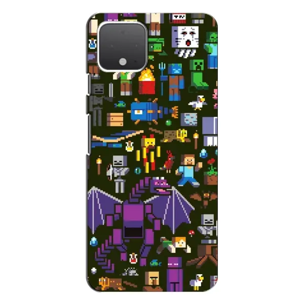 Чехол с принтом «Коллаж Майнкрафт» для Google Pixel 4 Чехол с принтом «Коллаж Майнкрафт» для Google Pixel 4