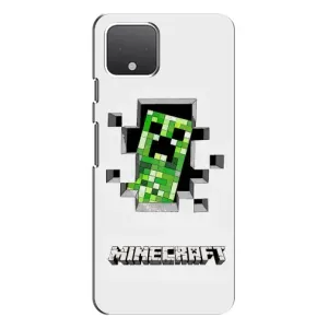 Чехол Майнкрафт на Google Pixel 4 (AlphaPrint) Minecraft (крипер Майнкрафт)