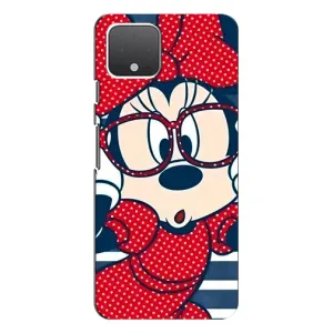 Эксклюзивный чехол для Google Pixel 4 (AlphaPrint - Мультяшные) (Маус в очках)