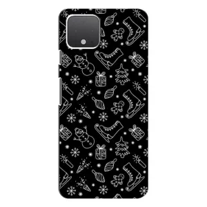 Новогодние, Праздничные Чехлы для Google Pixel 4 - 2024 год (Новогодний фон)