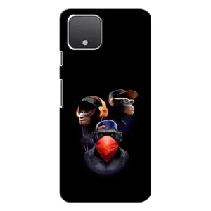 Чехол с Обезьянами Google Pixel 4 - (AlphaPrint) (Три обезьяны)