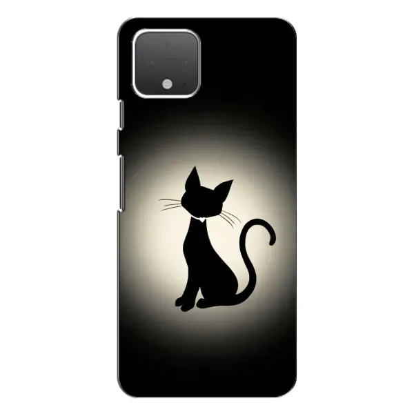 Чехол с принтом «Силуэт котика» для Google Pixel 4