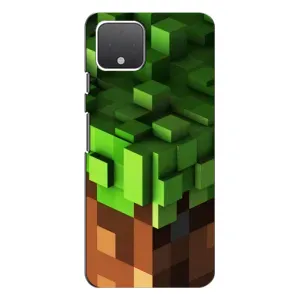 Чехол Майнкрафт на Google Pixel 4 (AlphaPrint) Minecraft (текстура Майнкрафт)