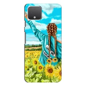 Чехол для Патриота Украины Google Pixel 4 - (AlphaPrint) (Украиночка)