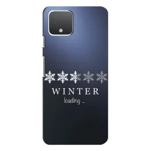 Зимние Чехлы для Гугл Пиксель 4 - прозрачный фон (Winter loading)
