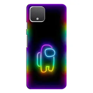 Чехол Амонг Ас для Google Pixel 4 (AlphaPrint) (Яркий скин)