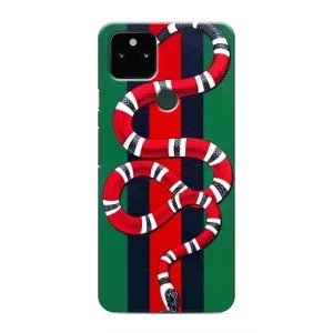 Чохли  GUCCI для Гугл Піксел 4а 5Ж (AlphaPrint) (Gucci змія)