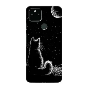Чехол с принтом для Google Pixel 4a 5G (AlphaPrint) Модные коты