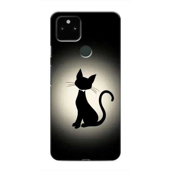 Чехол с принтом «Силуэт котика» для Google Pixel 4a 5G Чехол с принтом «Силуэт котика» для Google Pixel 4a 5G