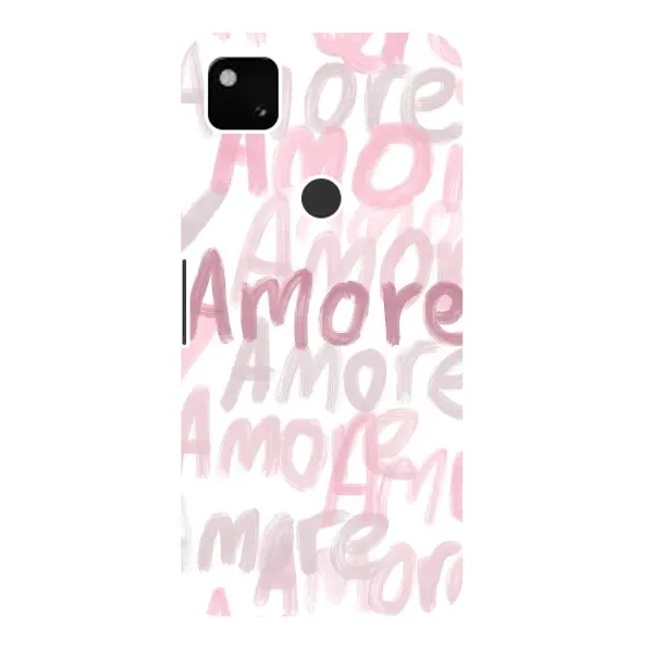 Чехол с принтом «Аморе любовь» для Google Pixel 4a Чехол с принтом «Аморе любовь» для Google Pixel 4a