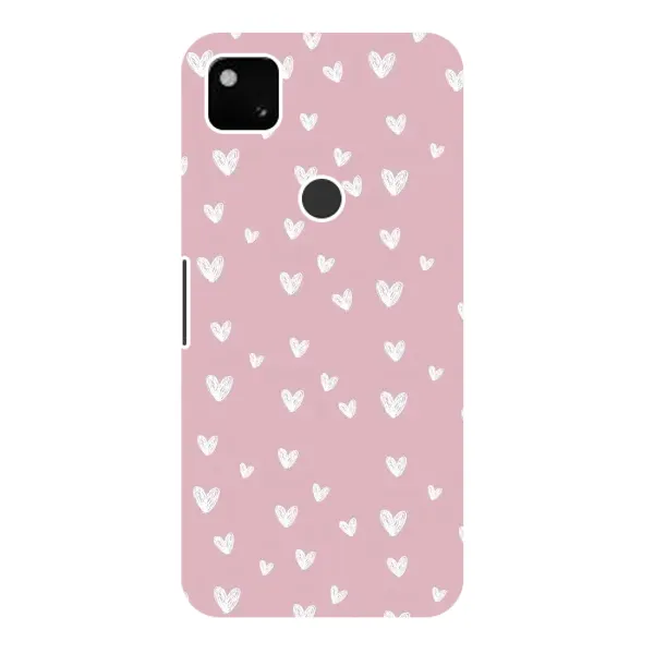 Чехол с принтом «Сердечки на розовом» для Google Pixel 4a Чехол с принтом «Сердечки на розовом» для Google Pixel 4a