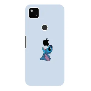 Чохол з принтом Стіч на Google Pixel 4a (Stitch apple)