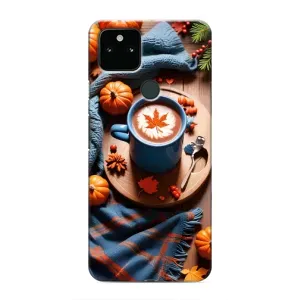 Чохол з принтом «Кава і гарбузики» для Google Pixel 5