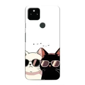 Чохол з принтом «Коти в окулярах» для Google Pixel 5