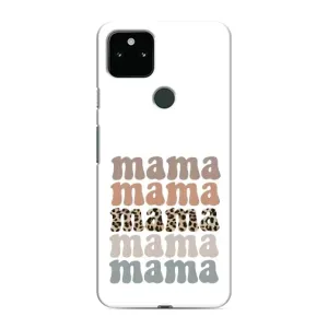 Чохол з принтом «Текстовий колаж мама» для Google Pixel 5