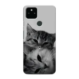 Чохол з принтом «Пара котів» для Google Pixel 5