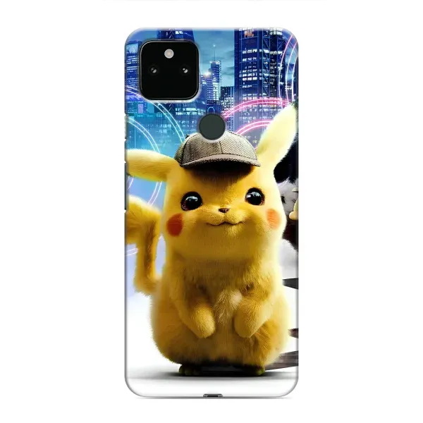 Чехол с принтом «Пикачу в городе» для Google Pixel 5