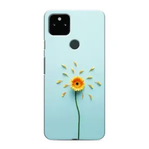 Чохли з квітами для Google Pixel 5 (VPrint) (Жовта квітка)