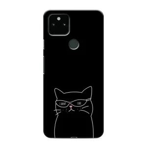 Чехол с принтом «Равнодушный кот» для Google Pixel 5a 5G