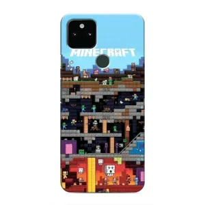 Чехол Майнкрафт на Google Pixel 5a 5G (AlphaPrint) Minecraft (фон Minecraft)