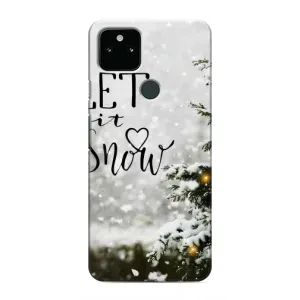 Новорічні, Святкові Чохли для Google Pixel 5a 5G - 2024 год (Let it snow)