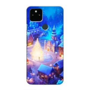 Різдвяні Чохли для Google Pixel 5a 5G (VPrint) (Різдвяне місто)