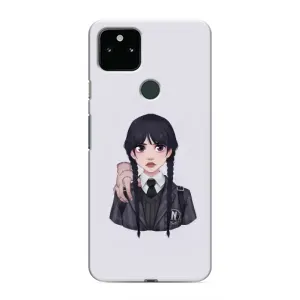 Чехлы Венсдей на Google Pixel 5a 5G Уэнсдей (AlphaPrint) (Уэнздей и Вещь)