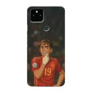 Чехол с футболистом Ламин Ямаль Google Pixel 5a 5G (Ямаль аниме)