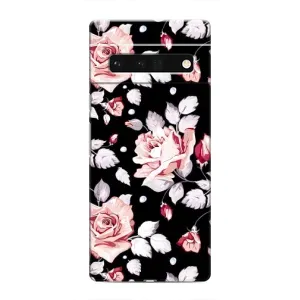 Чохли з квітами для Google Pixel 6 Pro (VPrint) (Квіти на чорному)