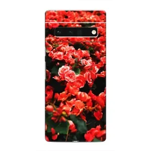 Чохли з квітами для Google Pixel 6 Pro (VPrint) (Квіти червоні)