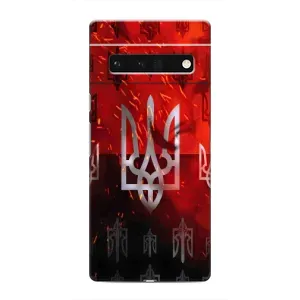 Украинские Чехлы для Google Pixel 6 Pro с картинкой УПА (AlphaPrint) (ГЕРБ УПА)