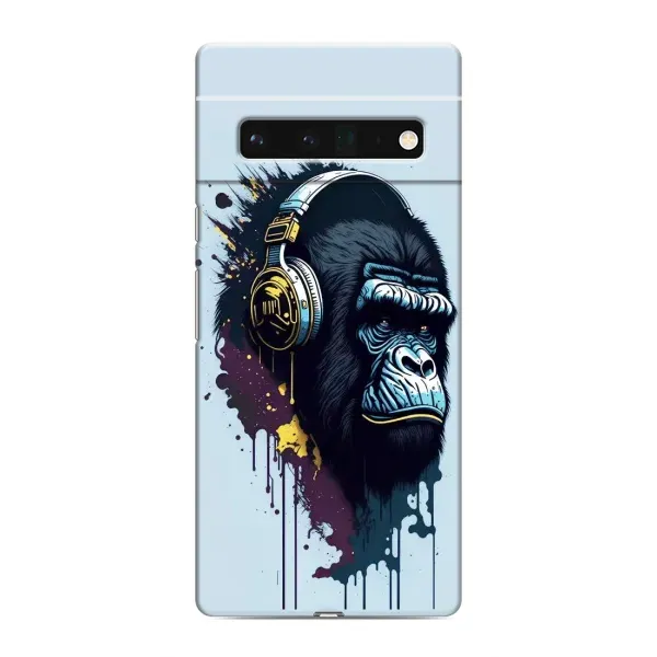 Чехол с принтом «Горилла в наушниках» для Google Pixel 6 Pro Чехол с принтом «Горилла в наушниках» для Google Pixel 6 Pro