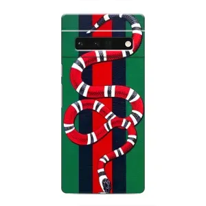 Чехлы ГУЧЧИ для Гугл Пиксель 6 Про (AlphaPrint) (Gucci змия)