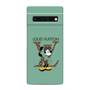 Чехлы Луи Витон для Google Pixel 6 Pro (AlphaPrint - LOUIS VUITTON) (Микки Маус LV)