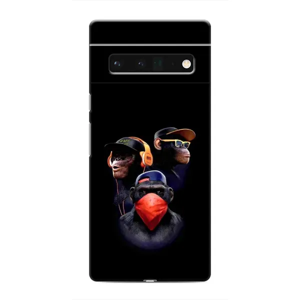 Чехол с принтом «Три обезьяны» для Google Pixel 6 Pro Чехол с принтом «Три обезьяны» для Google Pixel 6 Pro