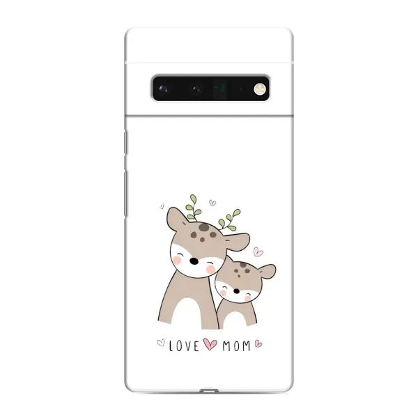 Чехол с принтом «Оленята мама и малыш» для Google Pixel 6 Pro