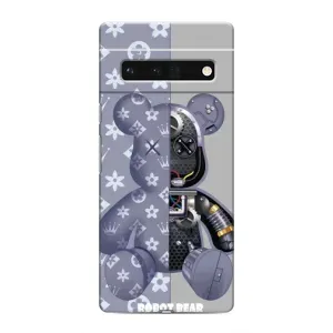 Крутые Чехлы Луи Виттон для Google Pixel 6 Pro (AlphaPrint) (Робот Мишка)