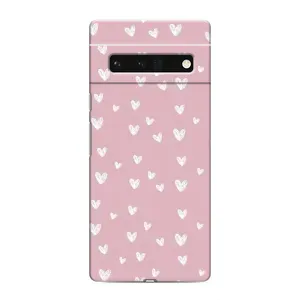 Чехол с принтом «Сердечки на розовом» для Google Pixel 6 Pro