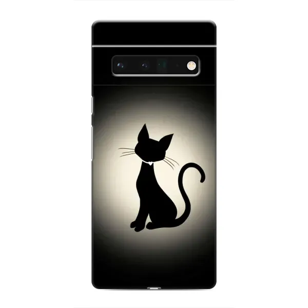 Чехол с принтом «Силуэт котика» для Google Pixel 6 Pro Чехол с принтом «Силуэт котика» для Google Pixel 6 Pro
