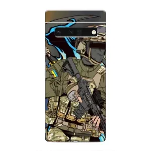 Чехлы с картинкой ЗСУ для Google Pixel 6 Pro (AlphaPrint) (Воїн ЗСУ)