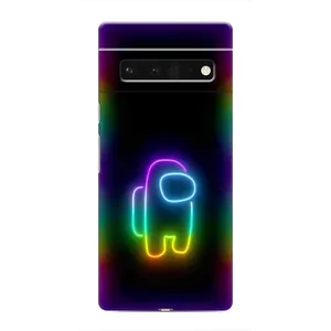 Чехол Амонг Ас для Google Pixel 6 Pro (AlphaPrint) (Яркий скин)