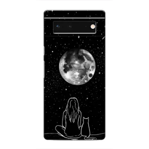 Чохол з принтом «Дівчина з котом» для Google Pixel 6