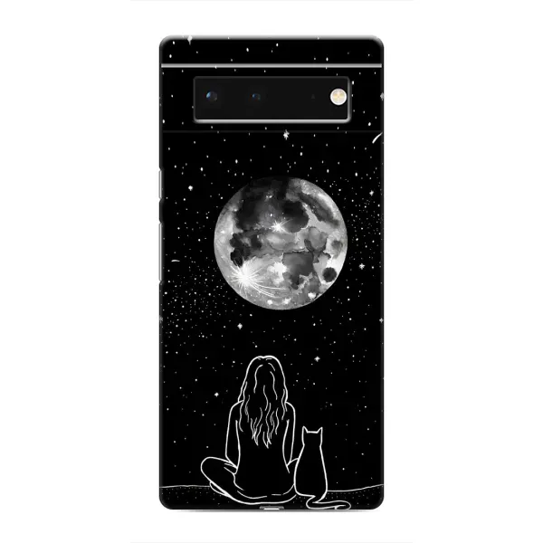 Чохол з принтом «Дівчина з котом» для Google Pixel 6 Чохол з принтом «Дівчина з котом» для Google Pixel 6