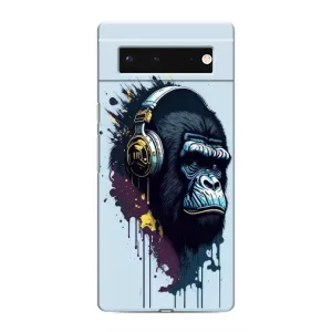 Чехол с принтом «Горилла в наушниках» для Google Pixel 6
